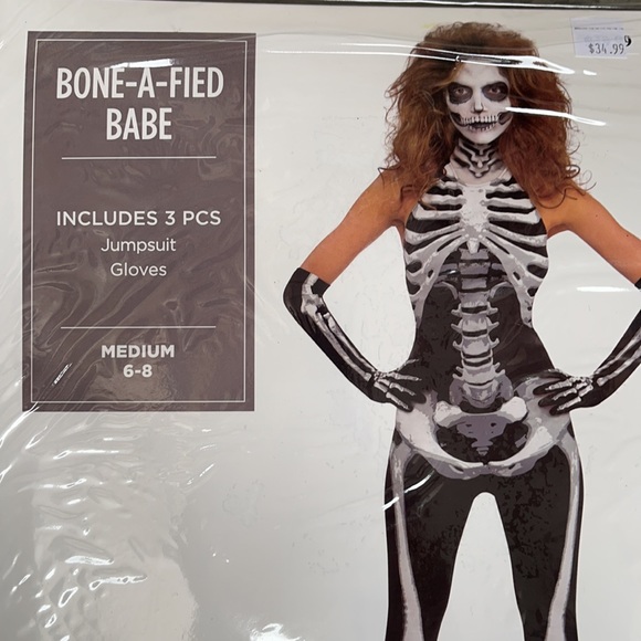 Bone-A-Fied Babe Adult Costume! New! - Picture 5 of 6